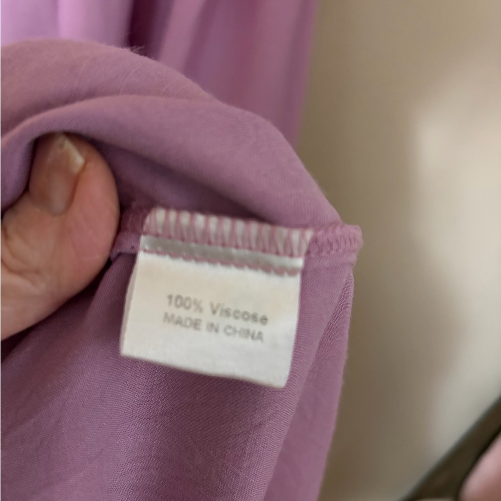 Lilac Pink Tone Boho Maxi‎ Dress Sz L Spring Summer Zesica Women's - Picture 7 of 10